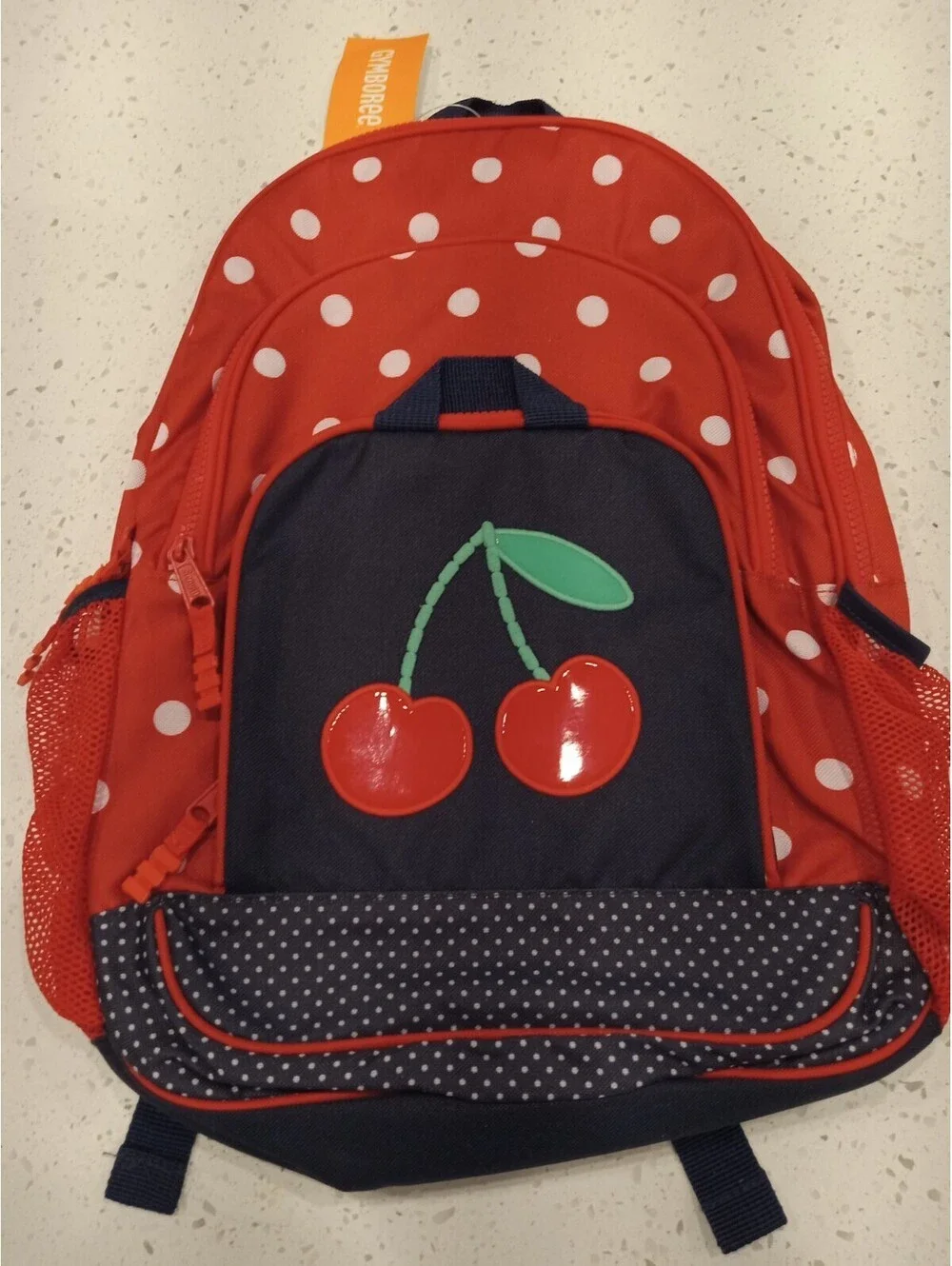 Gymboree Cherry Polka Dot Backpack Girls Red White Kids School